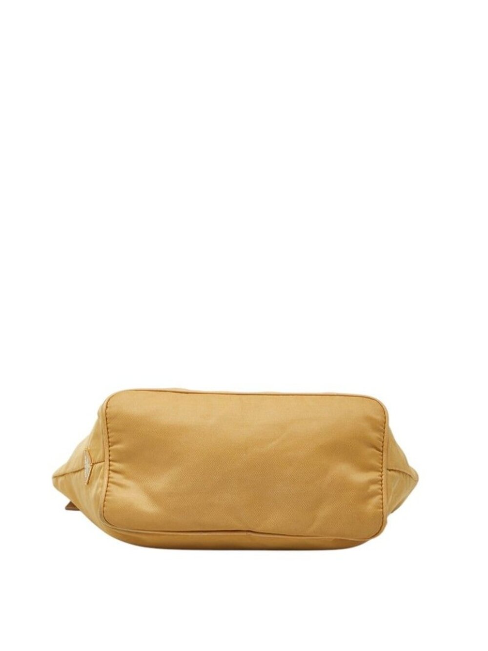 Prada Logo Chain Shoulder Bag Beige Nylon Leather - Picture 3 of 7